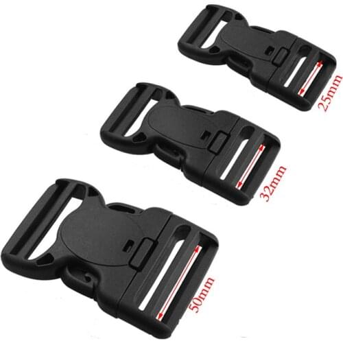 1PCS Plastic Dual Adjustable & Security Double Lock Buckle for Tactical Belts Webbing 25MM 32MM 50MM Outdoor Backpack Accessori
