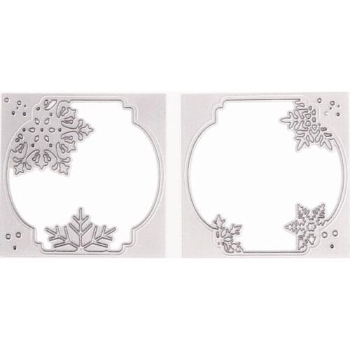7.8x7.8x2pcs Snowflake DIY Halloween Embossing Mould Card Paper Die Stencils Punch Christmas Metal Cuts Dies Cutting