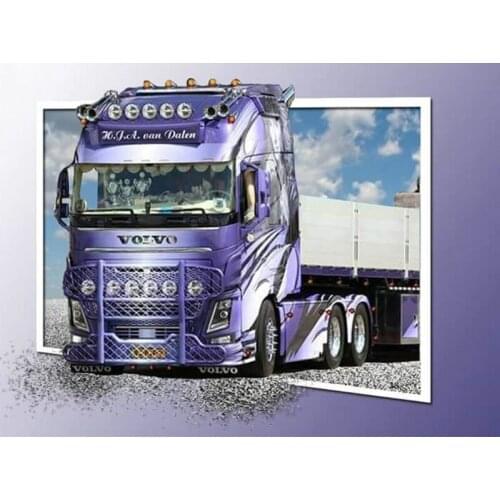 Y113 YIKEE Purple truck diamond painting,diamond painting 5d,daimond painting full square