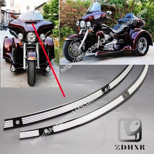 Aluminum Black Motorcycle Slot Track Styling Windshield Trim For Harley 2006-2013 and 2014-2016 Touring FLHT FLHX
