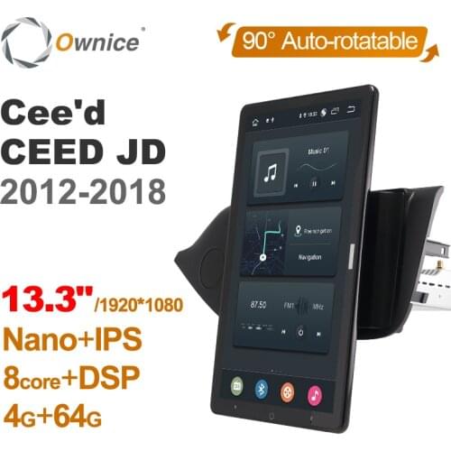 Tesla style PX6 Android 10 Car DVD Player Auto Rotatable IPS Navigation GPS Wifi Stereo Radio For KIA Cee'd CEED JD 2012-2018