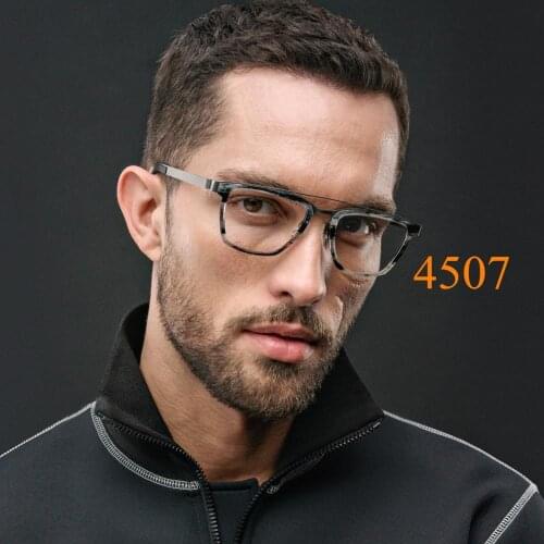 Denmark MOF Titanium Square Glasses Frame Business Men High Quality Eyewear No Screw Hand-made Myopia Optical Eyeglasses Frame