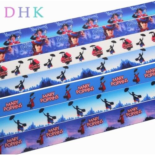 DHK 50yards movie printed grosgrain Ribbon Accessory hairbow headwear decoration Wholesale OEM S1049