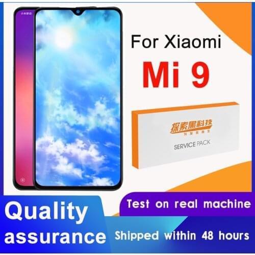 100% Tested 6.39'' OLED Display Replacement For Xiaomi Mi 9 LCD Touch Screen Digitizer Assembly For Xiaomi MI9 M1902F1G Display