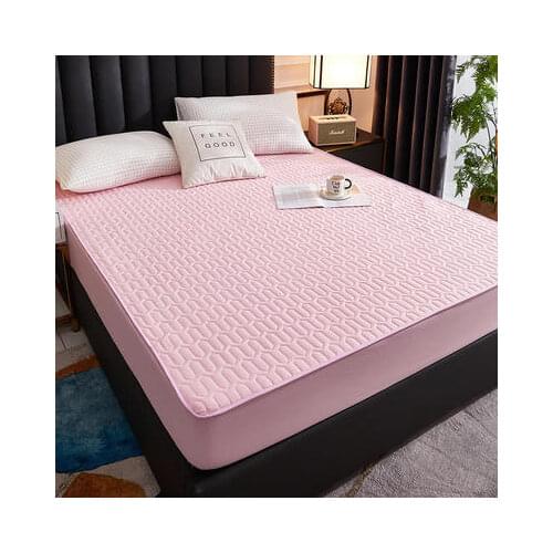 Double layer cotton fitted sheet, waterproof flannel fitted sheet, breathable thickened fitted sheet, dustproof bedspread, house