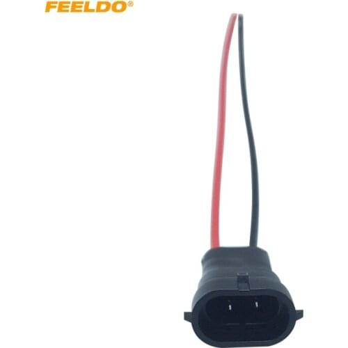FEELDO 20Pcs Car Auto H11 Wiring Harness Socket Wire Connector Plug for Headlights