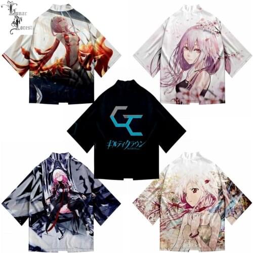 Guilty Crown 3D Printing Japanese Kimono Haori Yukata Cosplay Women/Men Fashion Summer Casual Cool Short Sleeve Streetwear