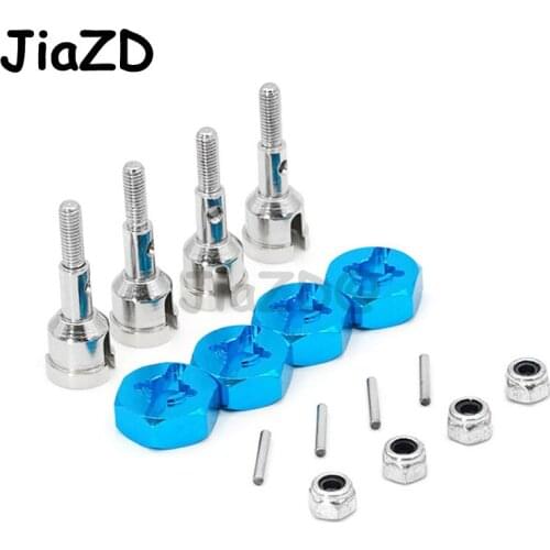 Wheel Conversion Set Axle & 12mm Hex Dive Hub Turn 1/10 On Road for WLtoys 1/18 A959 A969 A979 A959B A969-B RC Car Upgrade Parts