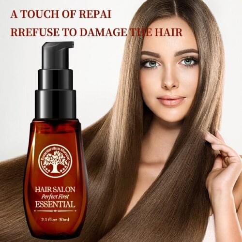 LAIKOU Pure Morocco Argan Oil Hair Oil Keratin Straightening Curly Treatment Growth Mask for Damaged Hair Dry Split Ends 40ml