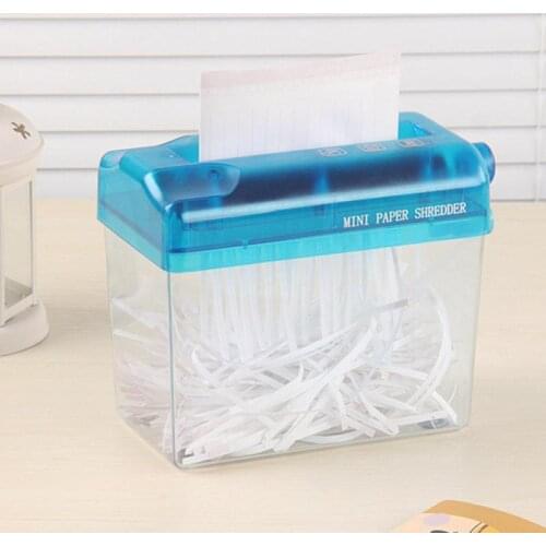 Mini Shredder Small Desktop Hand-cranked A6 Paper Shredder Office Household Manual Crusher Documents Handmade Cutting Machine