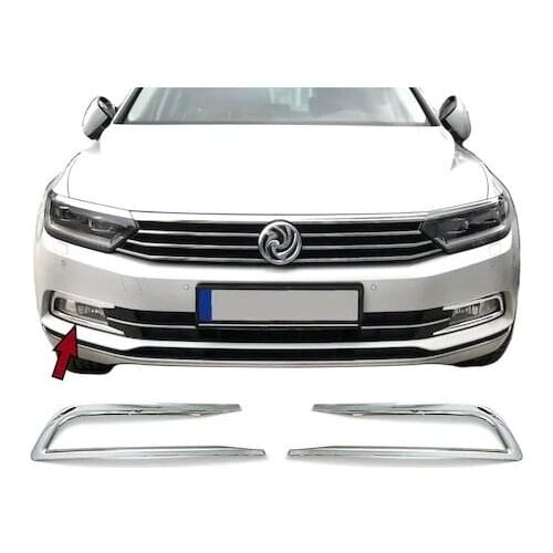 High Quality Stainless steel Front Fog lamps cover Trim Fog lampshade Trim For Volkswagen VW Passat B8 15-18 Chrome Accessories