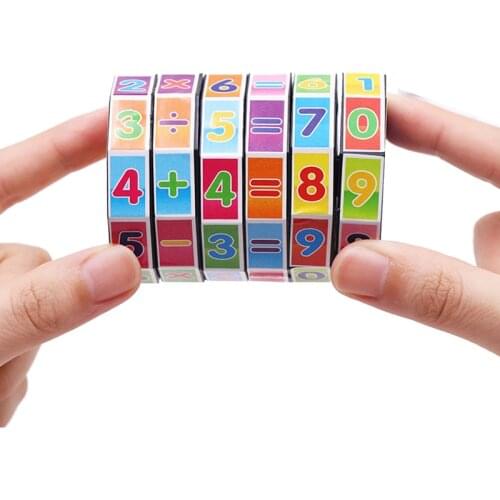 Montessori Educational Wooden Toys Mathematics Numbers Magic Cube Toy Puzzle Game Kids Learning Math Toys for Children Gifts