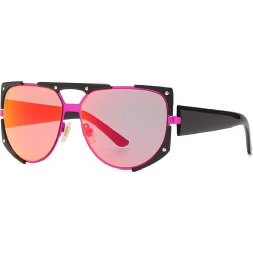 Mirror Glasses Oversized Square Luxury Sunglasses Men Women Fashion Shades Vintage Pink Sun Glasses Female Big Oculos UV400