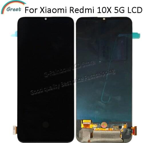 OLED for Xiaomi Redmi 10X 5G lcd display Touch Screen Digitizer assembly with Frame for Redmi 10X 5G LCD repair parts
