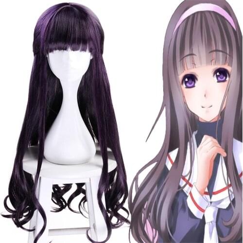 Anime Cardcaptor Sakura Cosplay Wig Tomoyo Daidouji Cosplay Hair Wig Heat Resistant Synthetic Wig Halloween Party Women Wigs