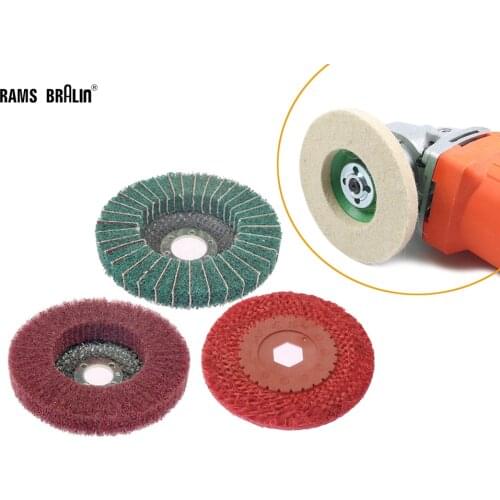 1 piece 4" Red Sisal Buffing Wheel Stainless Steel Metal Coarse Grinding Angle Grinder Polishing Tool