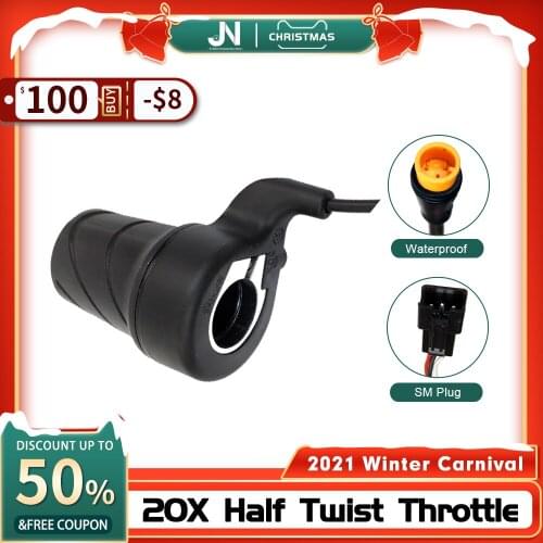 Ebike WUXING Half Twist Throttle 20X Right 3 Pin Julet Waterproof Pulg For Electric Bike Accelerator Speed Control Accessories