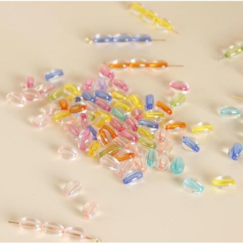 Showa ins style Acrylic Transparent Oval DIY Handmade Earrings Jewelry Accessories Necklace Bracelet Loose Bead Material