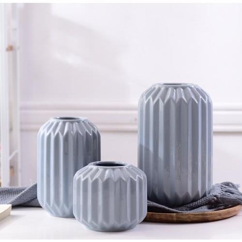 Nordic Simple Cold Wind Origami Ceramic Vase Flower Decoration Home Decoration Modern Desktop Crafts Ceramic Vase