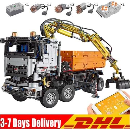 In Stock Mould King high-tech 19007 Arocs Truck RC App Motorized Power Car Assembly 3245pcs Building Blocks Bricks Boys Toys