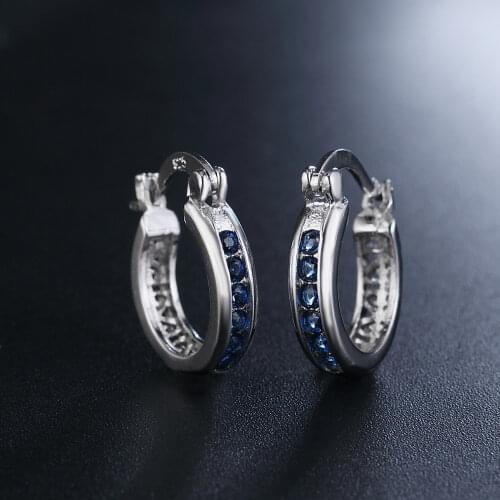 Hot fine 925 Sterling Silver crystal zircon Earrings for Women Fashion classic Jewelry Christmas Gifts Wedding party