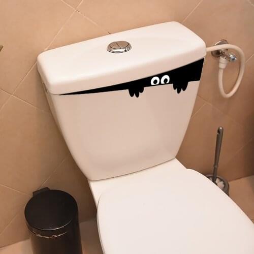 1PC Toilet Sticker DIY Funny Peep Monster Toilet Bathroom Vinyl Wall Sticker Decal Art Removable Home Restroom Decoration