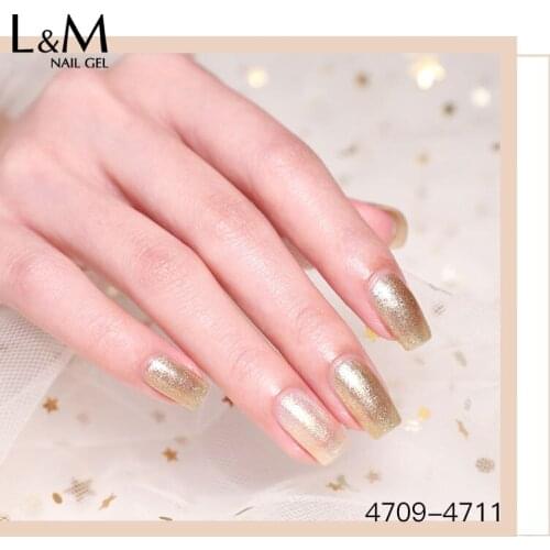 3pcs/lot Starlight glitter shining Brilliant gold and silver nail gel polish soak off UV/LED beauty gel nail polish long lasting