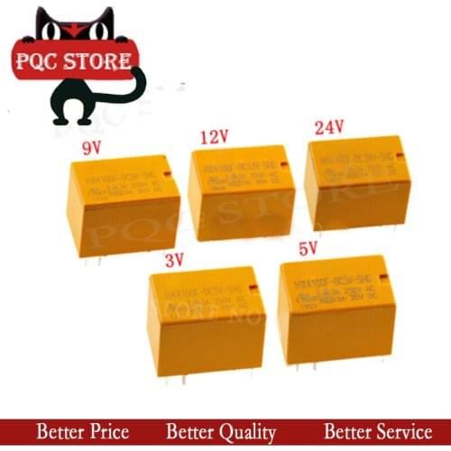 5PCS relay HK4100F-DC12V-SHG HK4100F-DC5V-SHG 6 pin 3A 3V / 5V / 9V / 12V / 24V HK4100F-DC24V-SHG HK4100F-DC3V-SHG