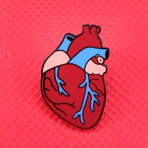 Anatomical Heart enamel pin Medical and Anatomy brooch pin doctor nurse gift