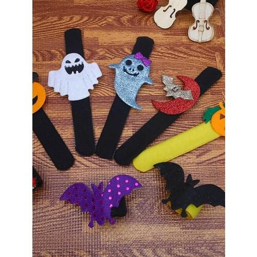 10 Pcs Slap Bracelets Party Favors Pack With Diverse Pattern Slap Wrist Bands For Kids Teens Adults HalloweenGift