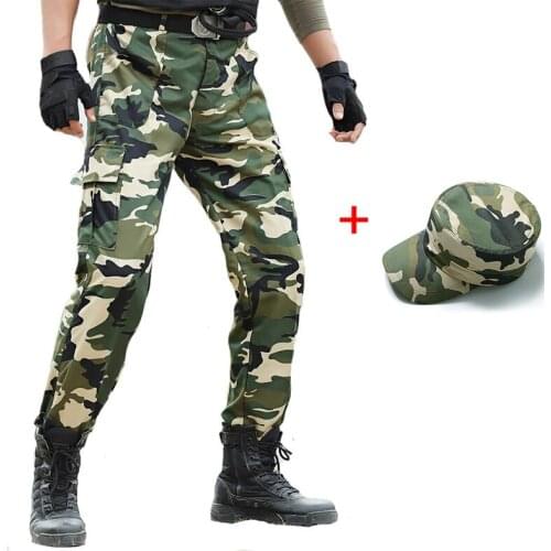Tactical Military Pants Mens Pockets Paintball Combat Cargo Pant Woodland Camouflage Hunting Pants Joggers Men Trousers Oversize
