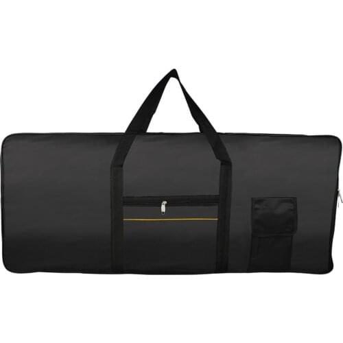 Black 61 Key Electronic Keyboard Storage Bag Portable Electronic Keyboard Storage Pack Container Musical Instrument Accssories