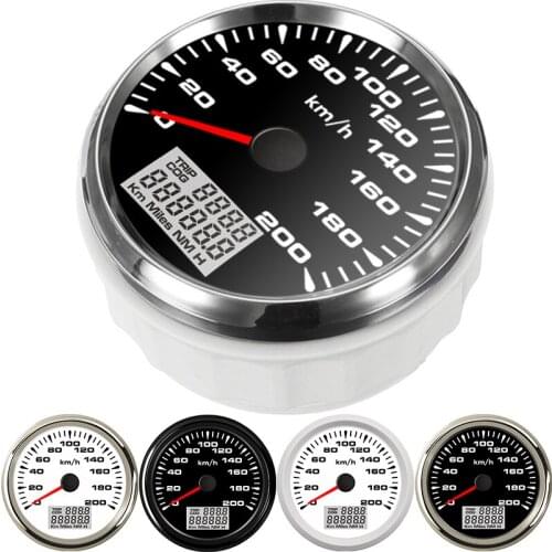 85mm 200km/h Digital marine GPS Speedometer Gauge universal Waterproof Speed boat gauges atv 7 Colors Backlight 12V-24V trip cog
