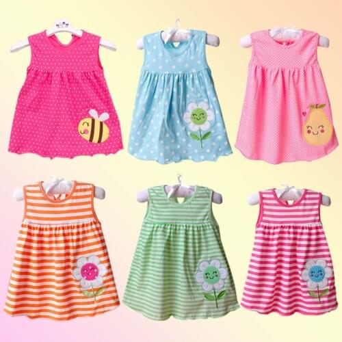 Baby Dress 2018 Summer New Girls Fashion Infantile Dresses Cotton Childrens Clothes Flower Style Kids Clothing Princess Dress