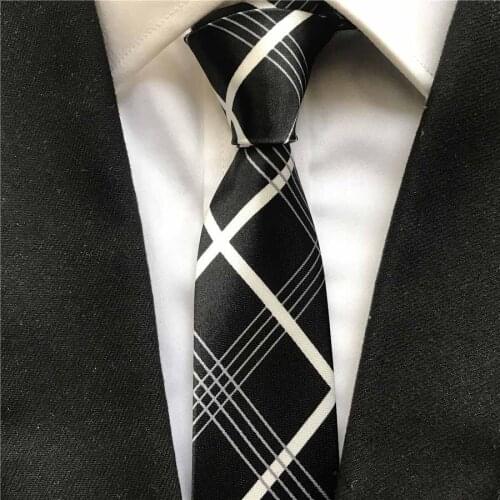 5cm Polyester Ties Narrow Skinny Necktie with Unique Patterns Stripes Tie for Men