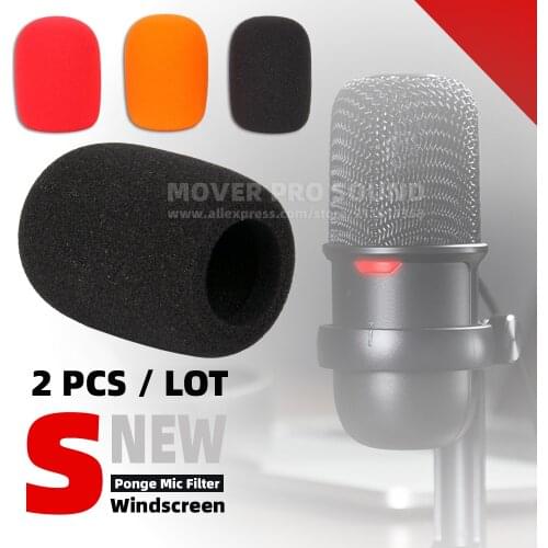 2PCS Windscreen Sponge Mic Foam Windproof For HyperX SoloCast Hyper X Solo Cast USB Microphone Anti Pop Filter Screen Cover