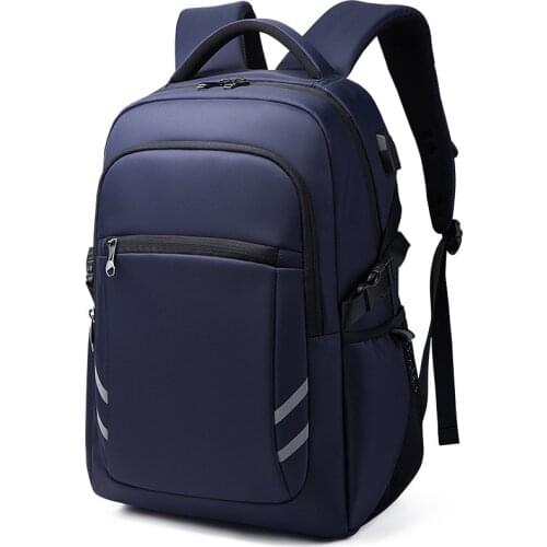 Wear-resistant Backpack Waterproof Reflective Travel USB Business Commuter Computer Bag for Men and Women