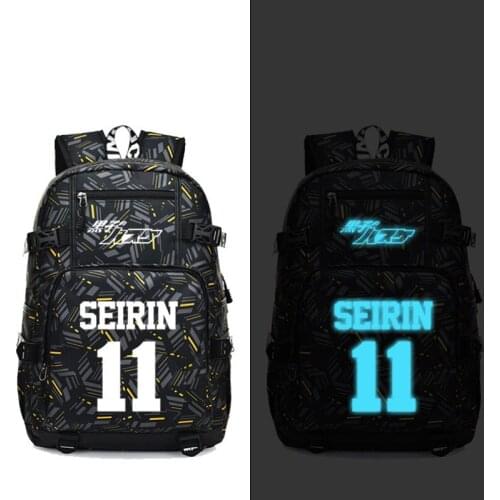 Kuroko NO Basuke Anime Backpack Fashion Laptop Travel Backpack with USB port students Book School Bag Luminous