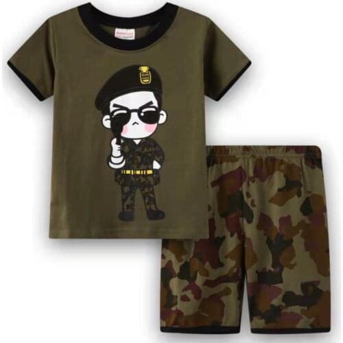 Summer Cartoon Pajamas Kids Boys Girls Sleepwear Child Animal Pijamas Children Homwear Pajamas for Boy Pyjamas Kids Nightwear