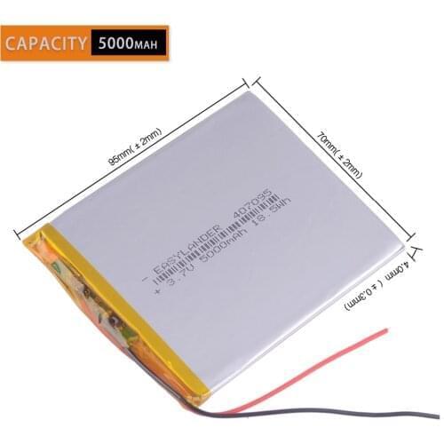 3.7V 5000mAh Lipo Polymer Li-ion Lithium Battery For Tablet PC PDA PSP IPAQ DVD E-book Power bank Toys Phone 357095