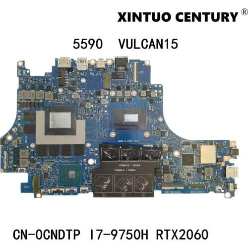 CN-0CNDTP 0CNDTP CNDTP For Dell 5590 Laptop Motherboard VULCAN15 with SRF6U I7-9750H CPU N18E-G1-KC-A1 RTX2060 100% tested OK