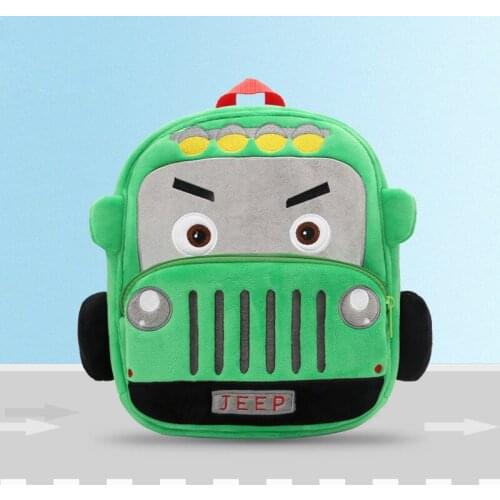 Cute Cartoon 3D Jeep Car 2-6 Years Old Kids Bag A4 Book Size Capacity Toddler School Bag for Girls Children School Backpacks