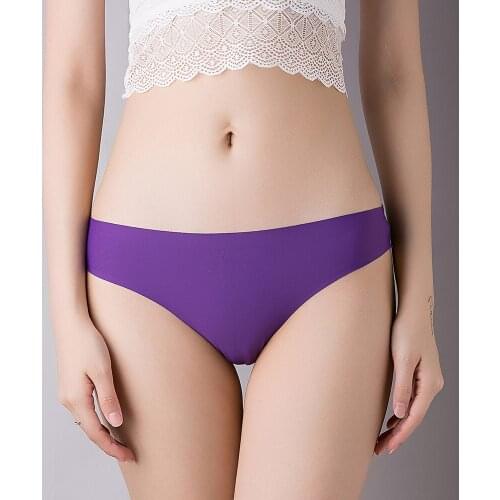 Fashion Traceless Underwear WomenS Ice Silk Sexy One Piece Sports Fitness T-Shirt With Cotton Crotch And Low Waist