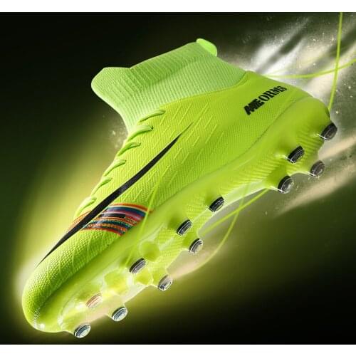 Shoes Soccer Mens Ag/tf Training Sole Outdoor Soccer Cleats Shoes High Ankle Football Boots Men Futsal Sneakers