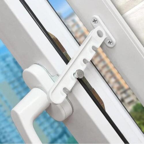 Window Limiter Latch Child Safety Protection Position Stopper Casement Wind-Proof Home Security Door Sash Lock With Screw Chip