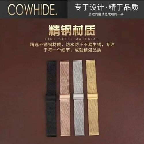 22mm Stainless steel Band for Samsung Galaxy watch 46mm Gear S3 bracelet Ticwatch 1 pro zenwatch 1 2 pebble time Strap