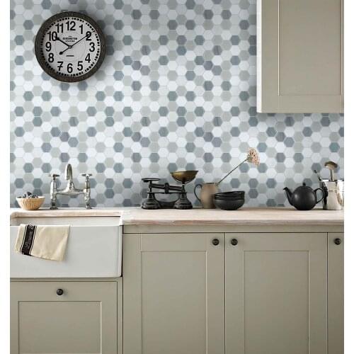 3D Mosaic DIY Self-adhesive Waterproof Wallpaper Imitation Stone For Living Room Kitchen Bedroom 250*250mm