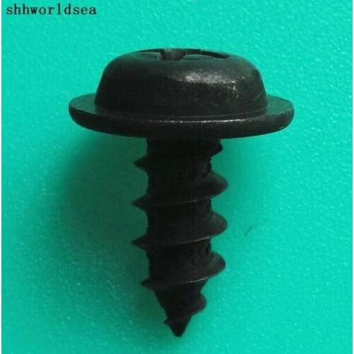Shhworldsea 100pcs Free Shipping Zinc Black Round Head Tapping Screw Auto Fastener Clip