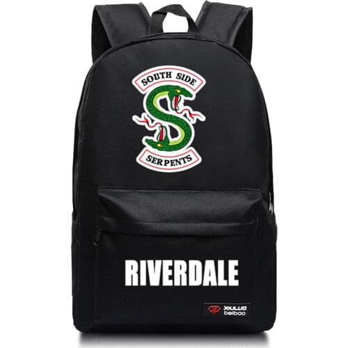 Riverdale School Book Bag Southside Serpents Snake Backpack Shoulder Travel Bag Cosplay Teen Student Laptop Bags Halloween