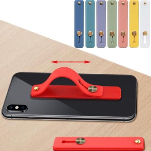 Silicone Wristband Finger Ring Grip Mobile Phone Holder Stand Push Pull Sticker Paste Universal Hand Band Phone Holder Bracket